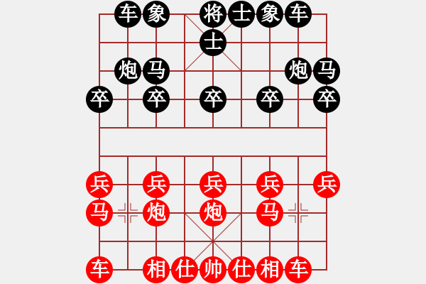 象棋棋谱图片：邵阳棋迷(2段)-胜-金天河水(4段) - 步数：10 