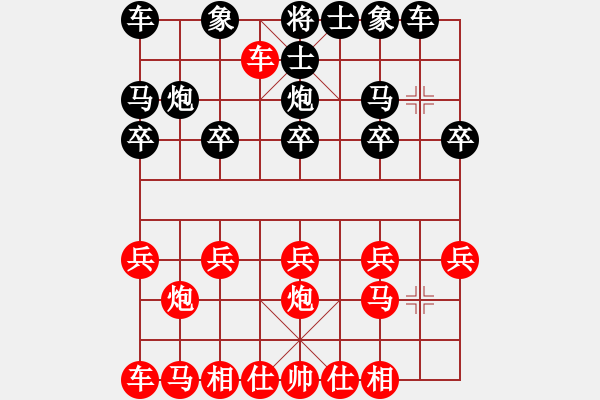 象棋棋谱图片：004顺炮横车破直车用马局 - 步数：10 