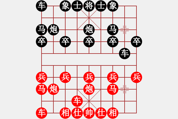 象棋棋谱图片：005-顺炮直车巡河破横车局 - 步数：10 