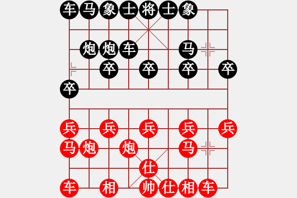 象棋棋谱图片：福建省 魏依林 胜 天津市 刘智 - 步数：10 