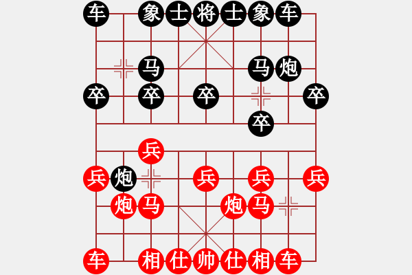 象棋棋谱图片：谢靖 先和 孟辰 - 步数：10 