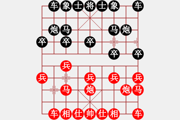 象棋棋谱图片：杭州环境集团队 王天一 先和 四川成都懿锦金弈队 武俊强 - 步数：10 